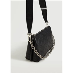 Bolso grabado cadenas -  Mujer | MANGO OUTLET Melilla