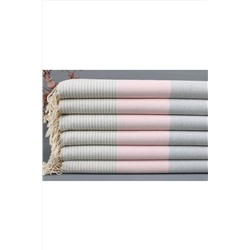 Kayra Export, Peştemal Pembe-gri Organik Banyo Peştemali 100x180 Cm Pamuk Peştemal