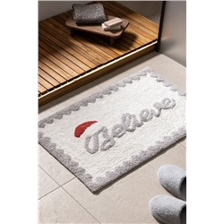 Vie Banyo Paspas - Beyaz/Gri/Kırmızı - 50x80 cm