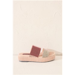 Sandalias plataforma rafia multicolor