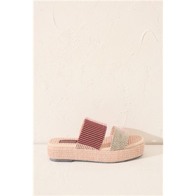 Sandalias plataforma rafia multicolor