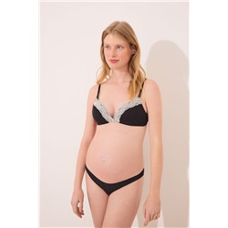 Sujetador CHARMING 'maternity' canalé negro