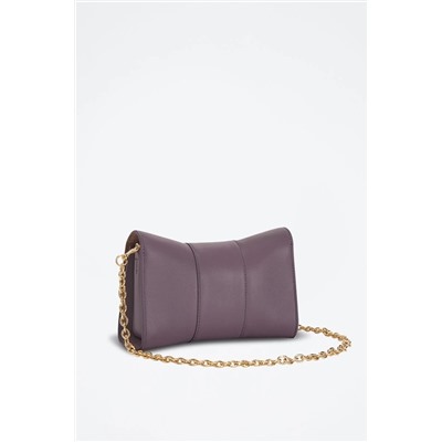 Bandolera de piel bovina Metropolis - Violeta