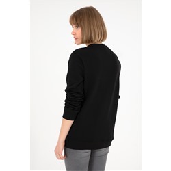 Erkek Siyah Basic Sweatshirt