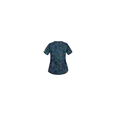UA Twister Navy Print Scrub Top