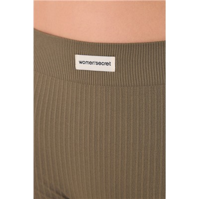 Culotte canalé seamless verde
