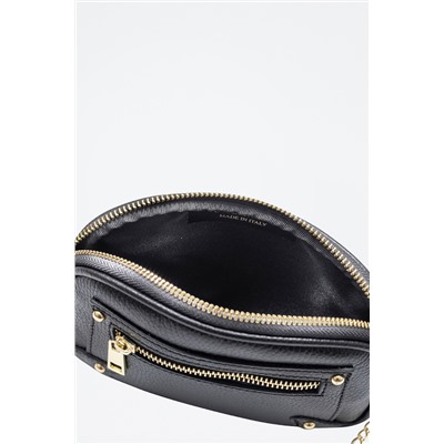 Bandolera Asola de piel - Negro