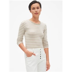 Modern Stripe Long Sleeve Crewneck T-Shirt