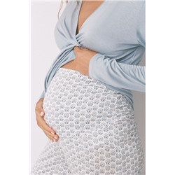 Pijama Capri "maternity" técnica soft touch azul