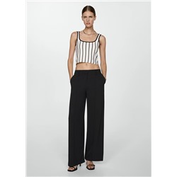 Top crop punto rayas