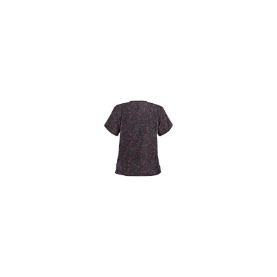 UA Soft Stitch Black Print Scrub Top