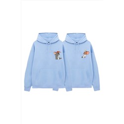 VENHENABebe Mavi Tom & Jerry 2'li Sweatshirt Sevgili Çift Kombinleri