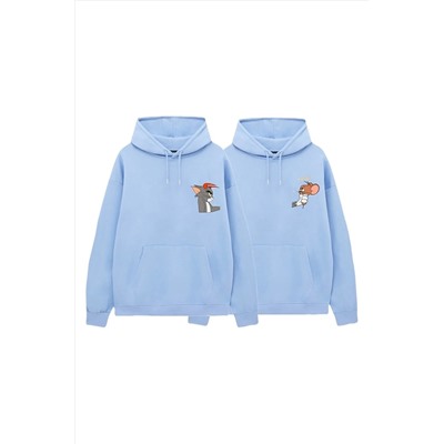 VENHENABebe Mavi Tom & Jerry 2'li Sweatshirt Sevgili Çift Kombinleri