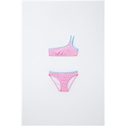 6-14 AÑOS/ BIKINI FLORES CONTRASTE