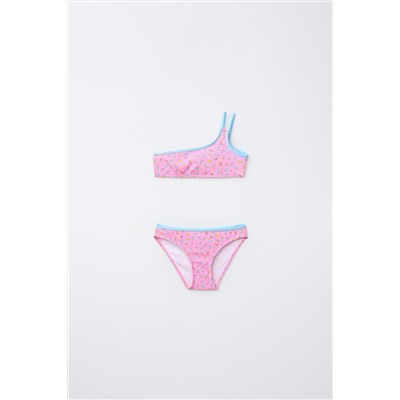 6-14 AÑOS/ BIKINI FLORES CONTRASTE