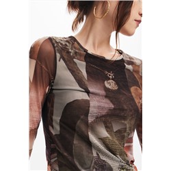 Camiseta estampado flores