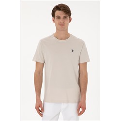 Erkek Regular Fit Bisiklet Yaka Taş Basic Tişört