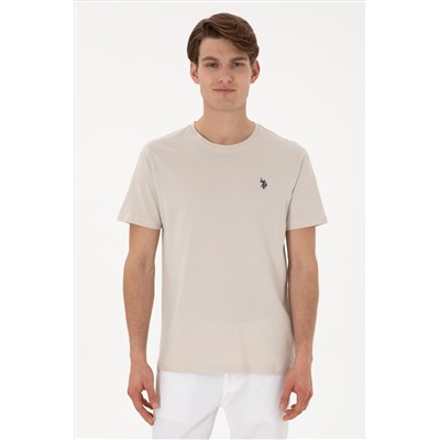 Erkek Regular Fit Bisiklet Yaka Taş Basic Tişört