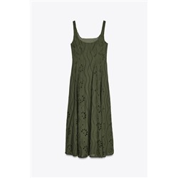 MIDI DRESS WITH CUTWORK EMBROIDERY