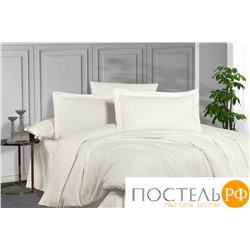 Постельное белье "Карвен" Stripe Satin семейное N 164-SS 015 krem/кремовый
