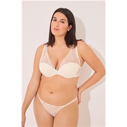 Sujetador halter satén y tul blanco