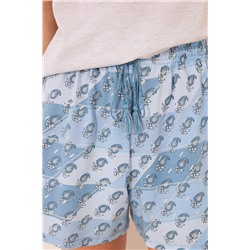 Pijama corto tirantes algodón paisley