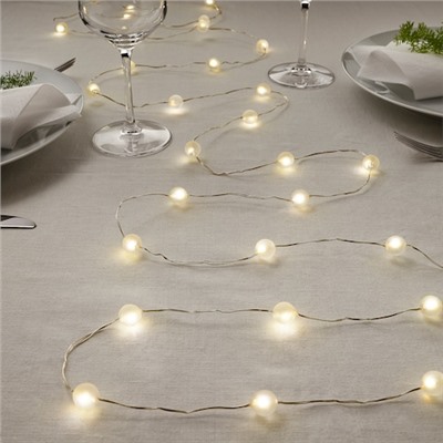 Lichterkette (40), LED, innen/batteriebetrieben silberfarben