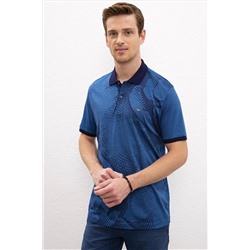 Erkek Kobalt Polo Yaka T-Shirt