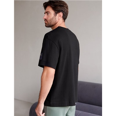 Свободная футболка из премиального хлопка с эластаном