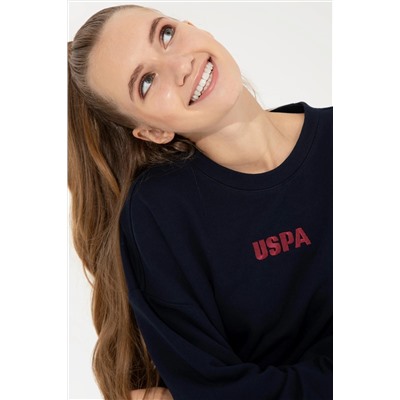 Kadın Lacivert Bisiklet Yaka Basic Sweatshirt