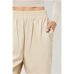 Pantalón cintura alta - Beige
