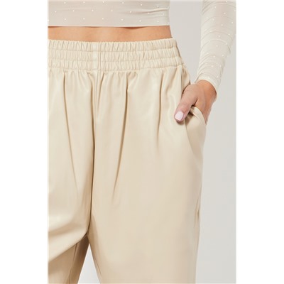 Pantalón cintura alta - Beige