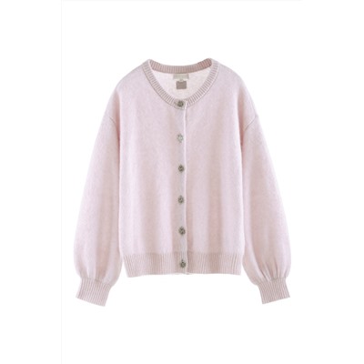 Cárdigan de alpaca y lana Rosa