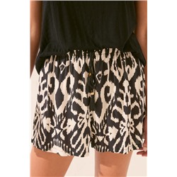 Pantalón corto viscosa estampado ikat
