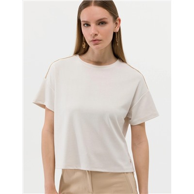 Krem Regular Fit Tişört