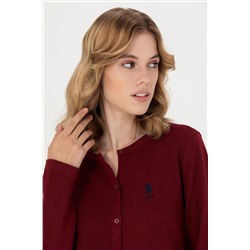 Kadın Bordo Basic Triko Hırka