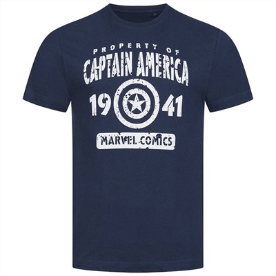 Captain America MARVEL Property Herren T-Shirt FBMTS657NVY