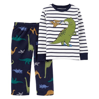 2-Piece Plane Cotton & Fleece PJs