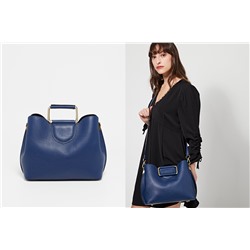 Bolso de piel Dalia Azul marino