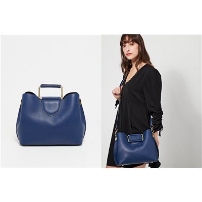 Bolso de piel Dalia Azul marino