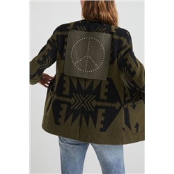 Blazer slim lana estampado