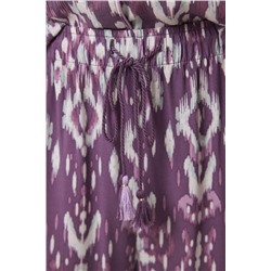 Pijama camisero Capri print geométrico morado