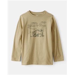OshKosh B'gosh   Boys Fantasy Football Long-Sleeve Graphic Tee - Tan