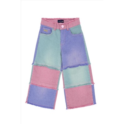 Kız Çocuk Pembe Jean Pantolon