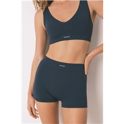Pantalón corto canalé azul oscuro