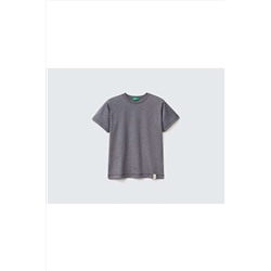 United Colors of BenettonErkek Çocuk Antrasit Organik Koton T-shirt