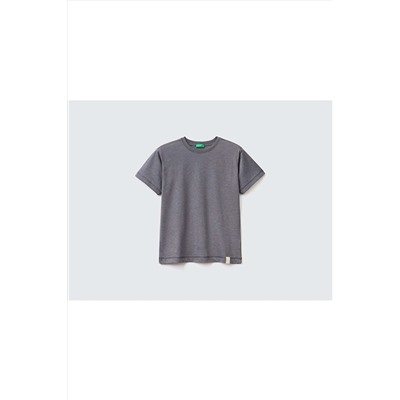 United Colors of BenettonErkek Çocuk Antrasit Organik Koton T-shirt