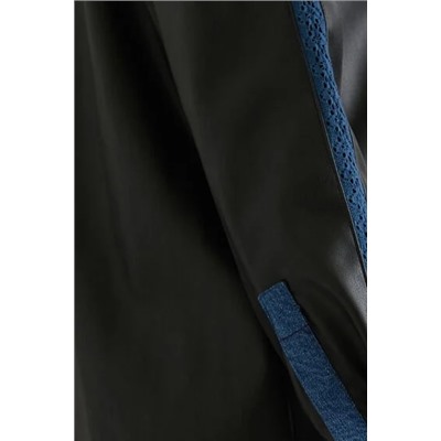 Camisa efecto piel detalles denim