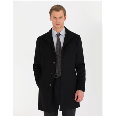 Siyah Slim Fit Palto