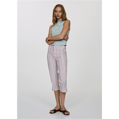 Jeans capri rayas